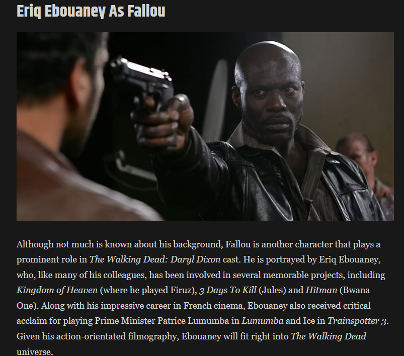Eriq Ebouaney - Wallking Dead - 2023 - - screenrant